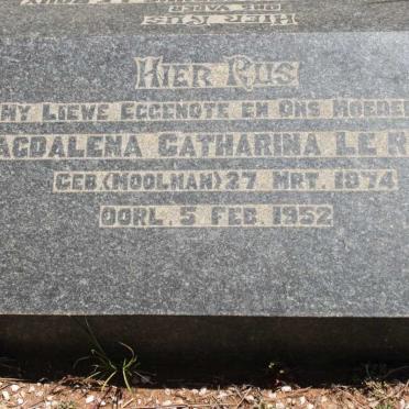 ROUX Magdalena Catharina, le nee MOOLMAN 1874-1952