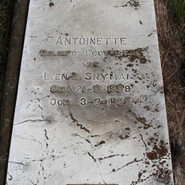 SNYMAN Antoinette 1928-1929