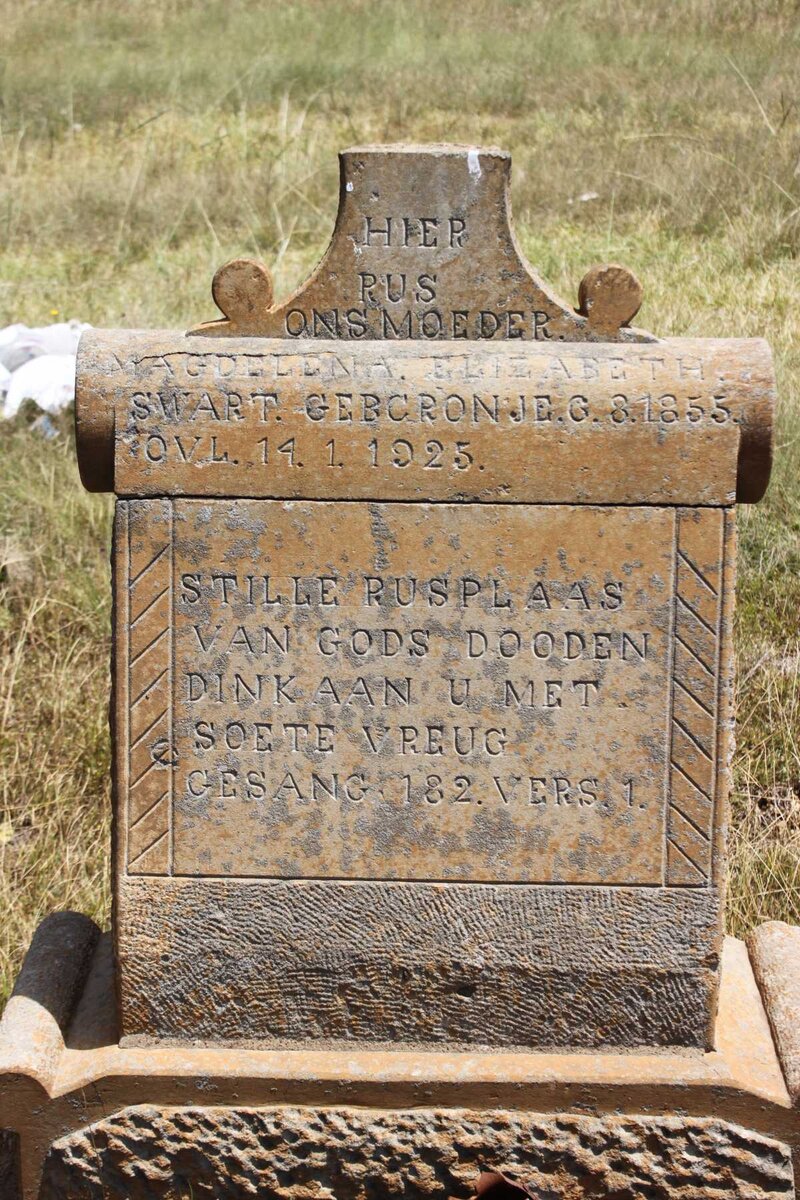 SWART Magdalena Elizabeth nee CRONJE 1855-1925