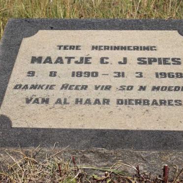 SPIES Maatjé C.J. 1890-1968