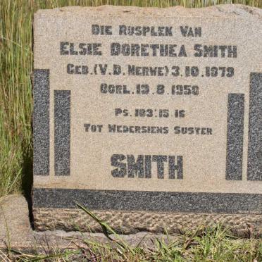 SMITH Elsie Dorethea nee V.D. MERWE 1879-1950