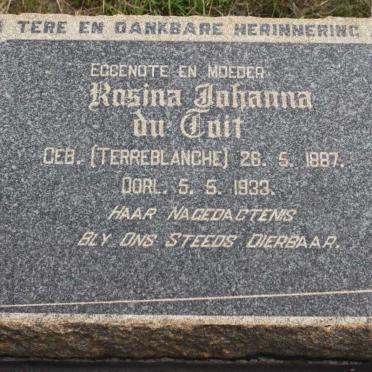 TOIT Rosina Johanna, du nee TERREBLANCHE 1887-1933