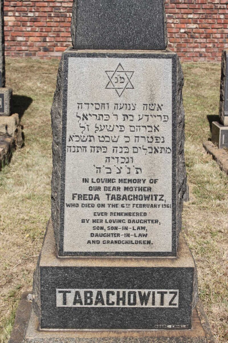 TABACHOWITZ Freda  -1961