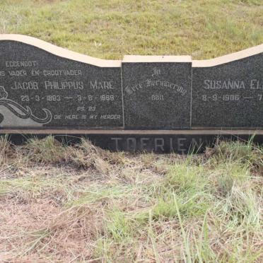 TOERIEN Jacob Philippus Maré 1893-1969 &amp; Susanna Elizabeth 1906-1991