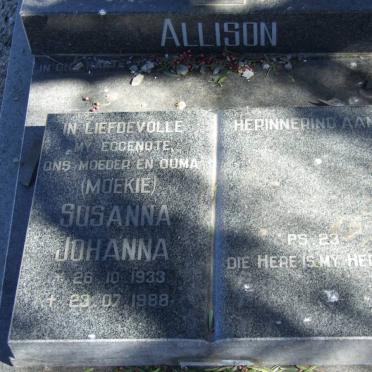 ALLISON Susanna Johanna 1933-1988