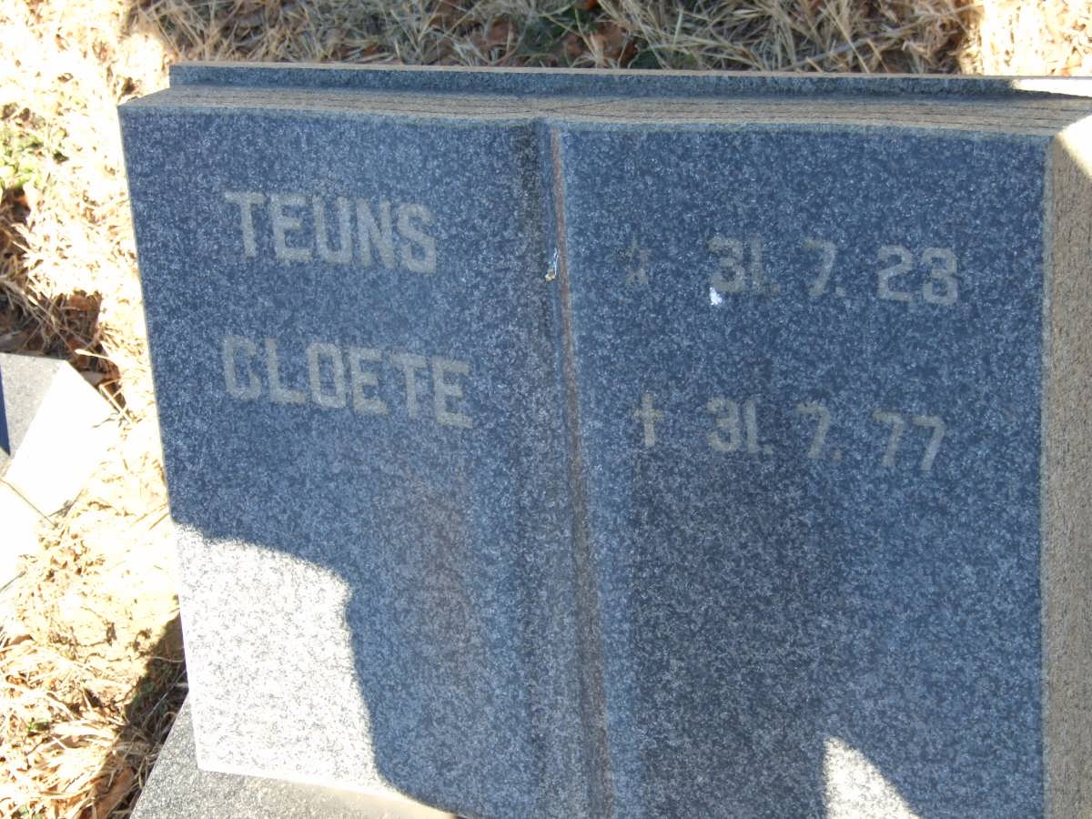 CLOETE Teuns 1923-1977