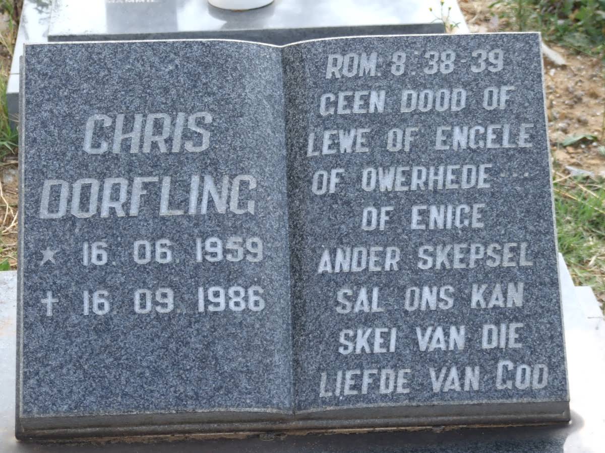 DORFLING Chris 1959-1986