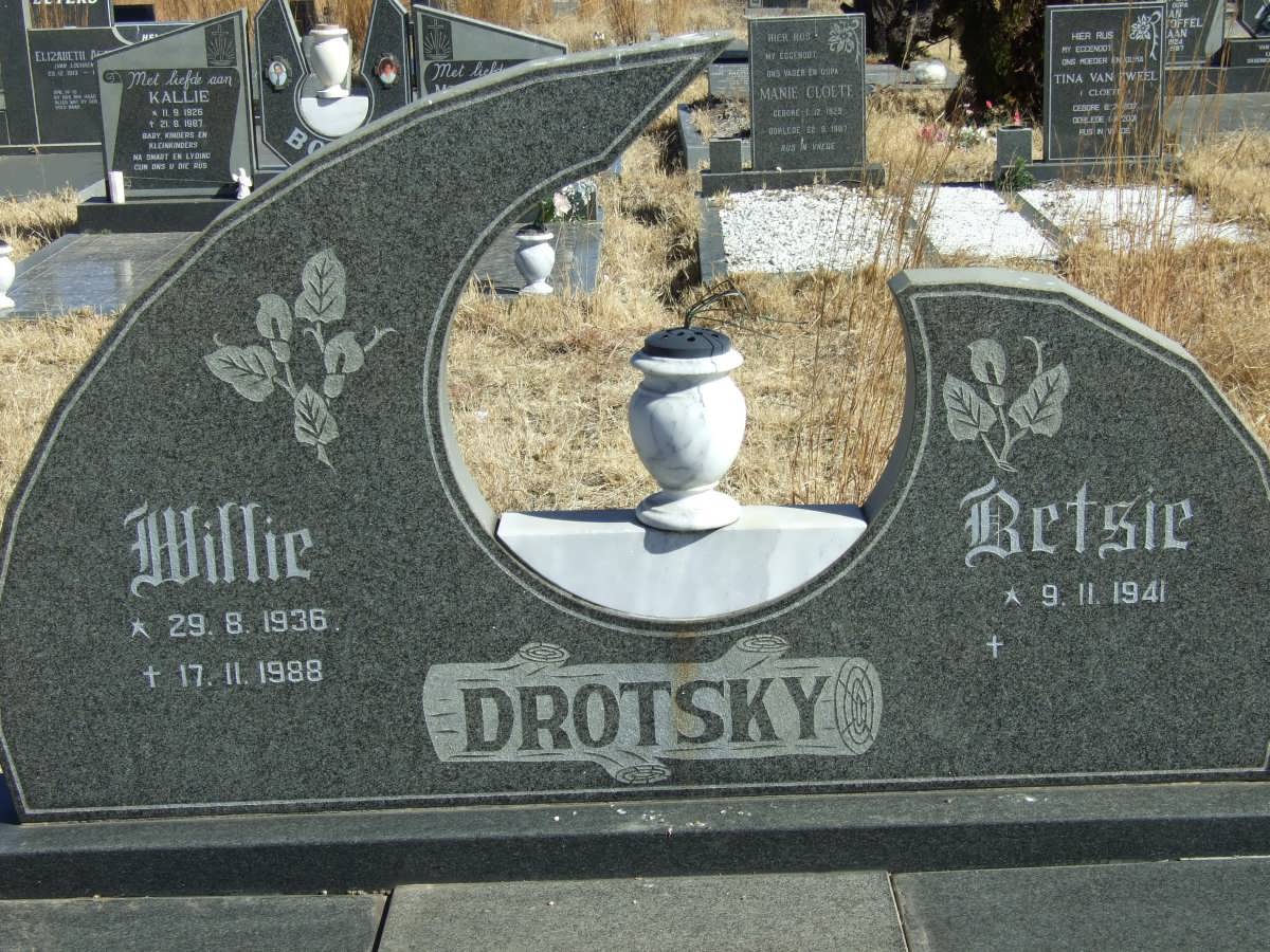 DROTSKY Willie 1936-1988 &amp; Betsie 1941-