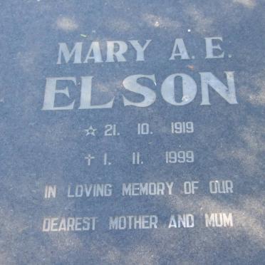 ELSON Mary A.E. 1919-1999