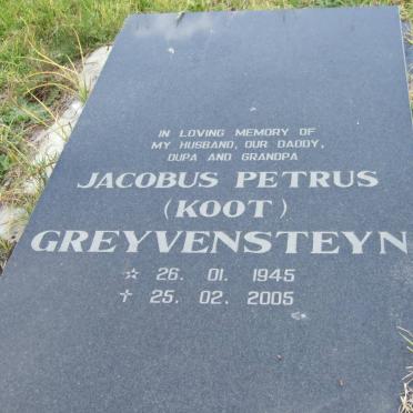 GREYVENSTEYN Jacobus Petrus 1945-2005