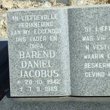 GREYVENSTEYN Barend Daniel Jacobus 1942-1989 &amp; Maria Jacoba Glaudina 1939-