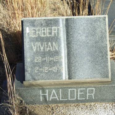 HALDER Herbert Vivian 1917-1979