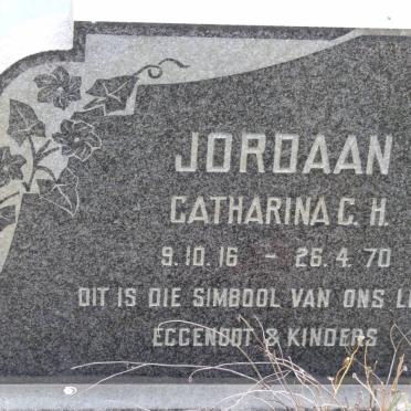 JORDAAN Catarina C.H. 1916-1970