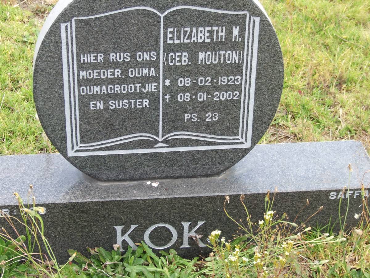 KOK Elizabeth M. nee MOUTON 1923-2002