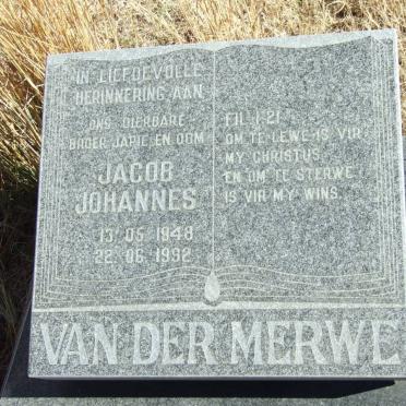 MERWE Jacob Johannes, van der 1948-1992
