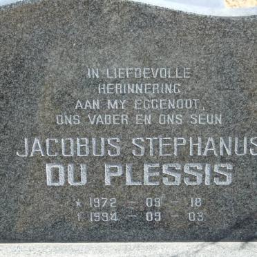 PLESSIS Jacobus Stephanus, du 1972-1994