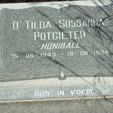 POTGIETER O’Tilda Sussanna nee HONIBALL 1943-1984