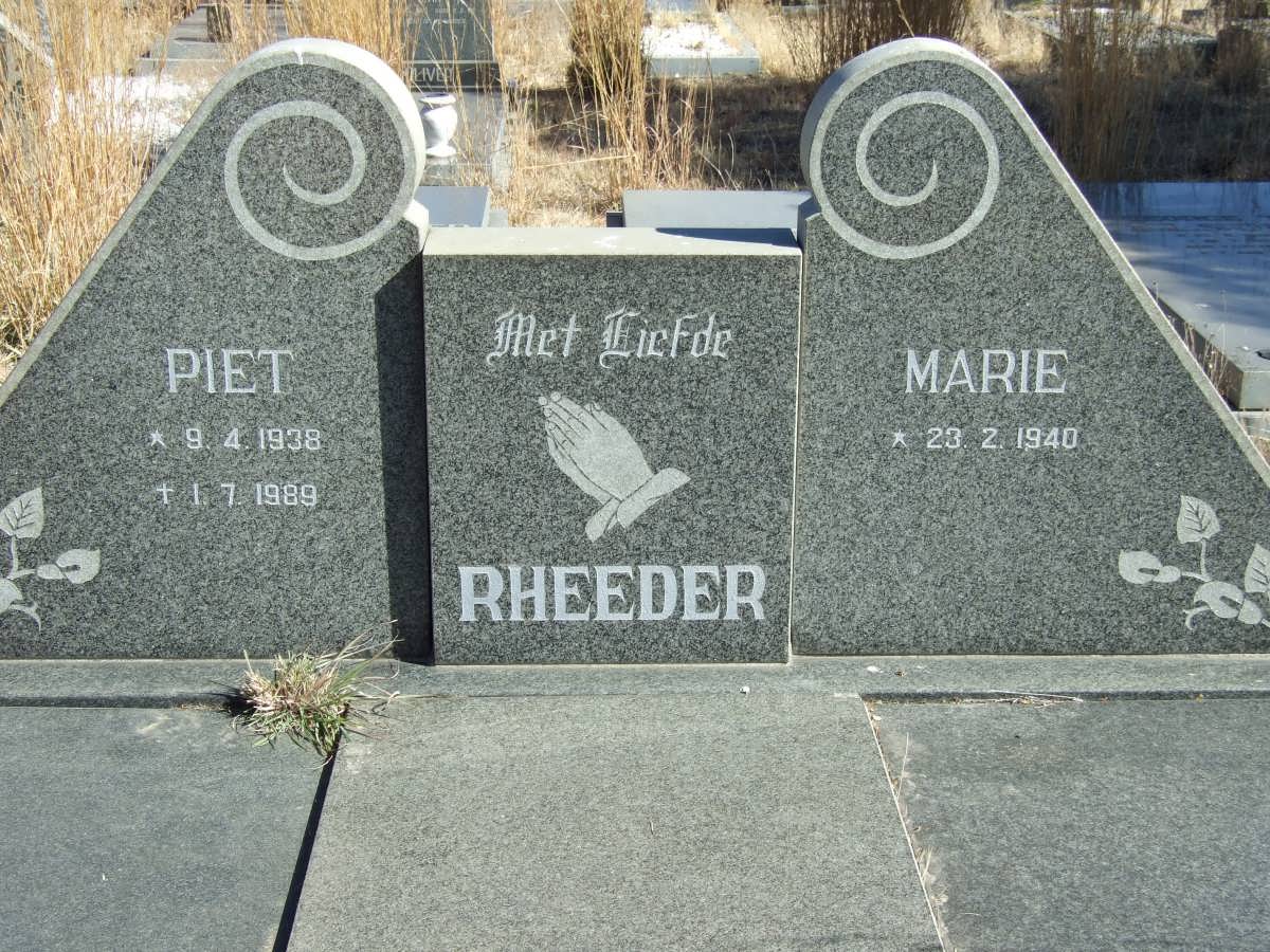 RHEEDER Piet 1938-1989 &amp; Marie 1940-