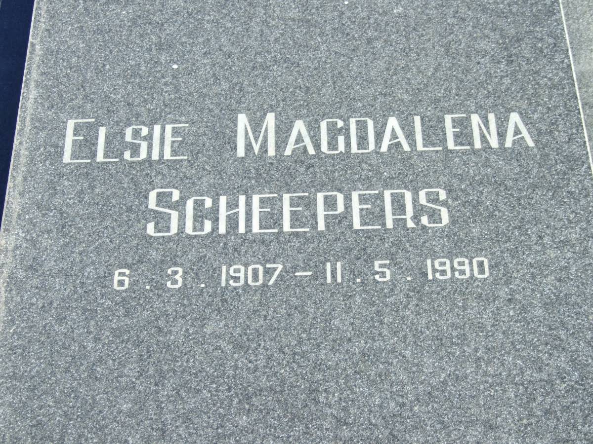 SCHEEPERS Elsie Magdalena 1907-1990