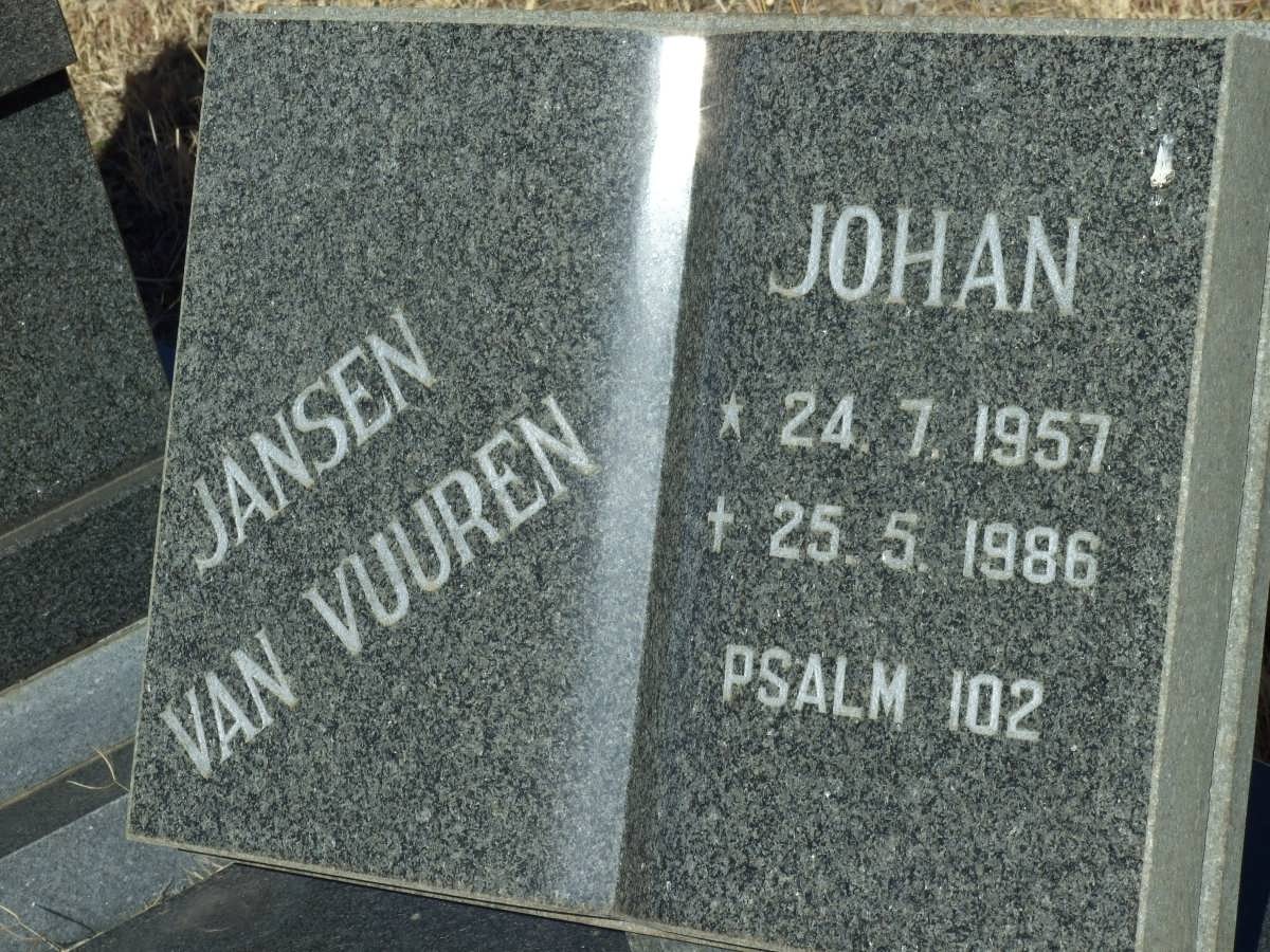VUUREN Johan, Jansen van 1957-1986