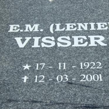 VISSER E.M. 1922-2001