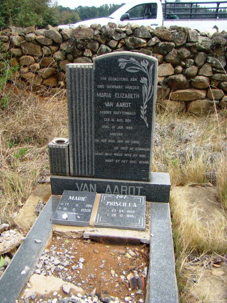 AARDT Maria Elizabeth, van nee BREYTENBACH 1891-1959