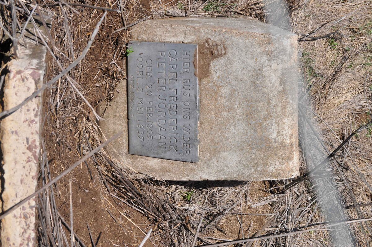 JORDAAN Carel  Frederick Pieter 1865-1937