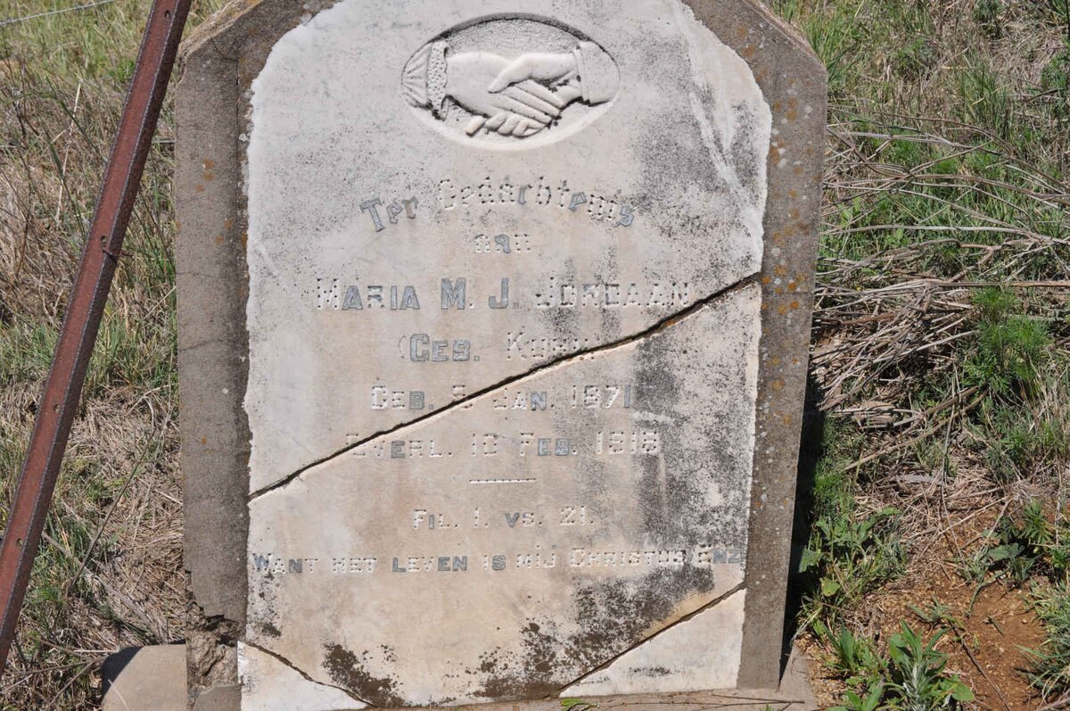 JORDAAN Maria M.J. nee KUHN 1871-1919