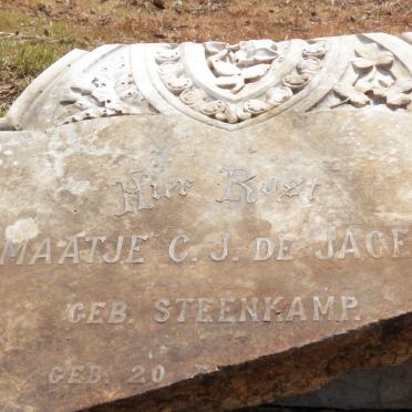 JAGER Maatje C.J., de nee STEENKAMP 1837-1901