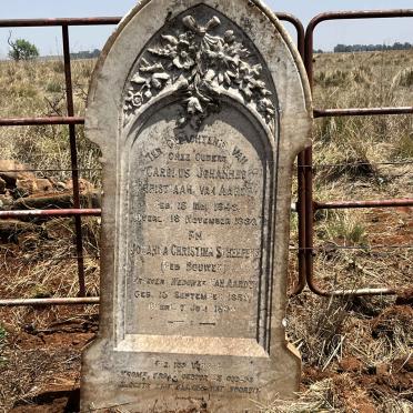 AARDT Carolus Johannes Christiaan, van 1848-1880 & Johanna Christina SCHEEPERS nee BOUWER 1850-1890