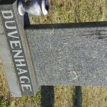 DUVENHAGE Wilhelmina Maria 1915-1988