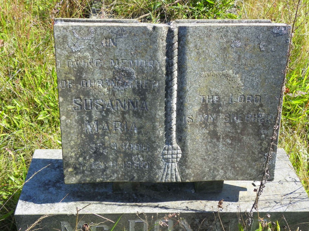 McDONALD Susanna Maria 1906-1980