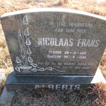 ALBERTS Nicolaas Frans 1915-1990