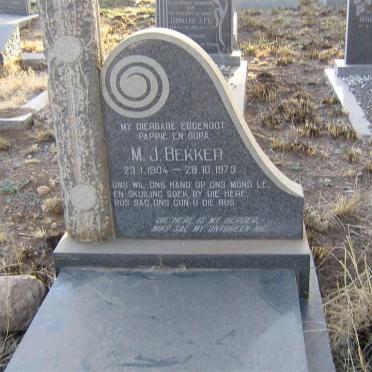 BEKKER M.J. 1904-1973