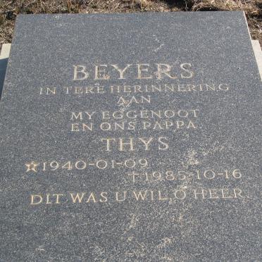 BEYERS Thys 1940-1985
