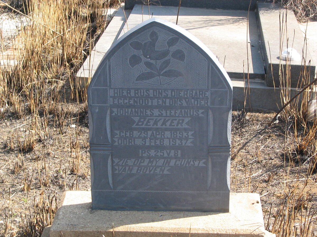 BEKKER Johannes Stefanus 1893-1937 