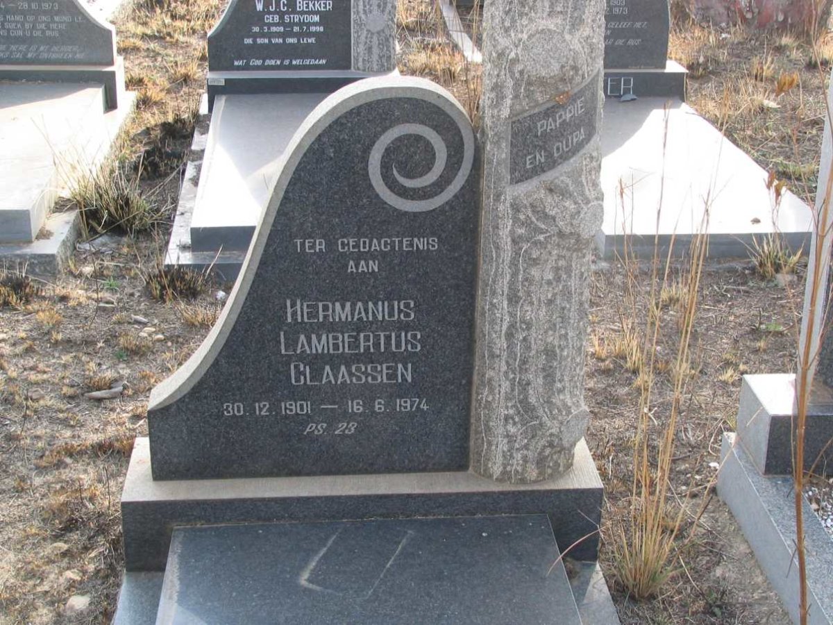CLAASSEN Hermanus Lambertus 1901-1974