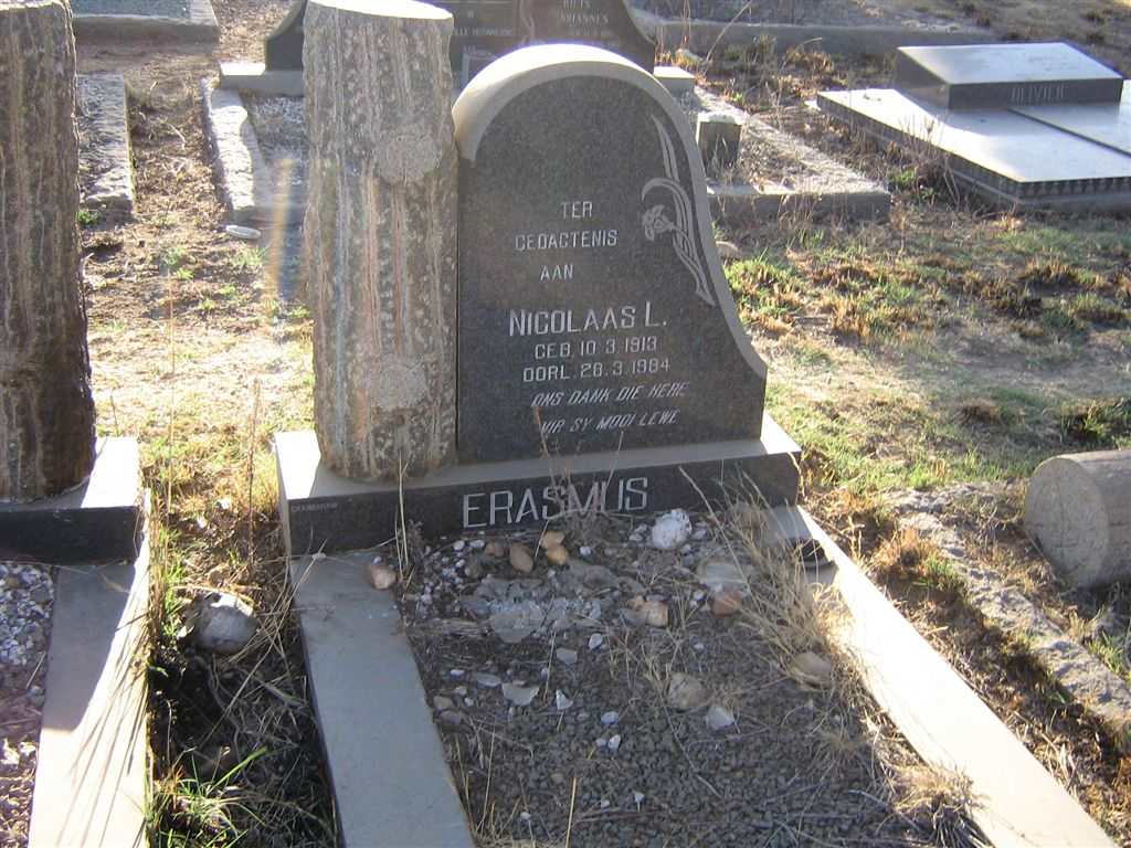 ERASMUS Nicolaas L. 1913-1984
