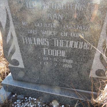 FOURIE Theunis Theodoris 1898-1978