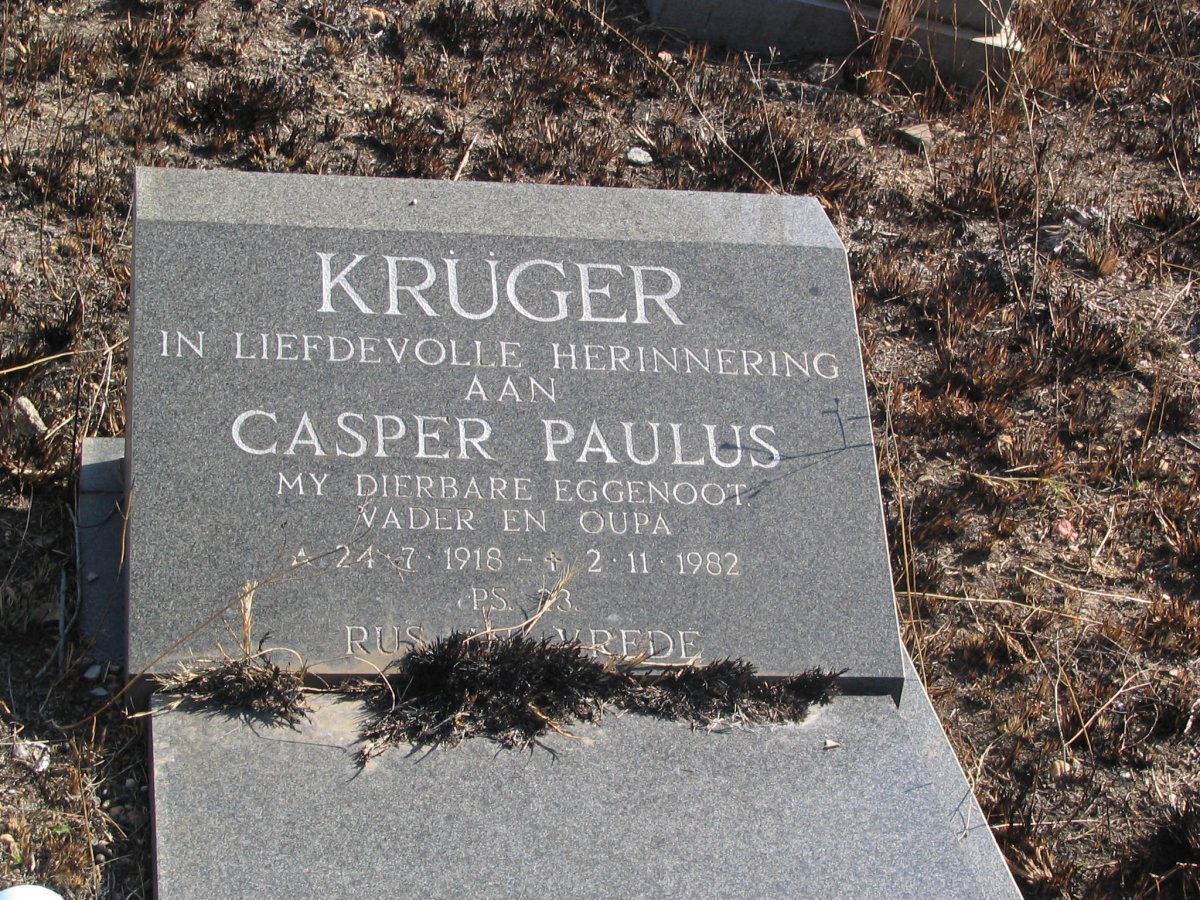 KRUGER Casper Paulus 1918-1982