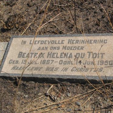 TOIT Beatrix Helena, du 1867-1950