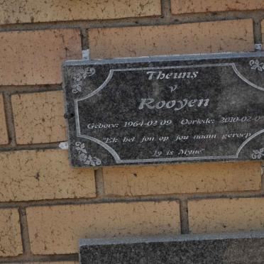 ROOYEN Theuns, v. 1964-2010