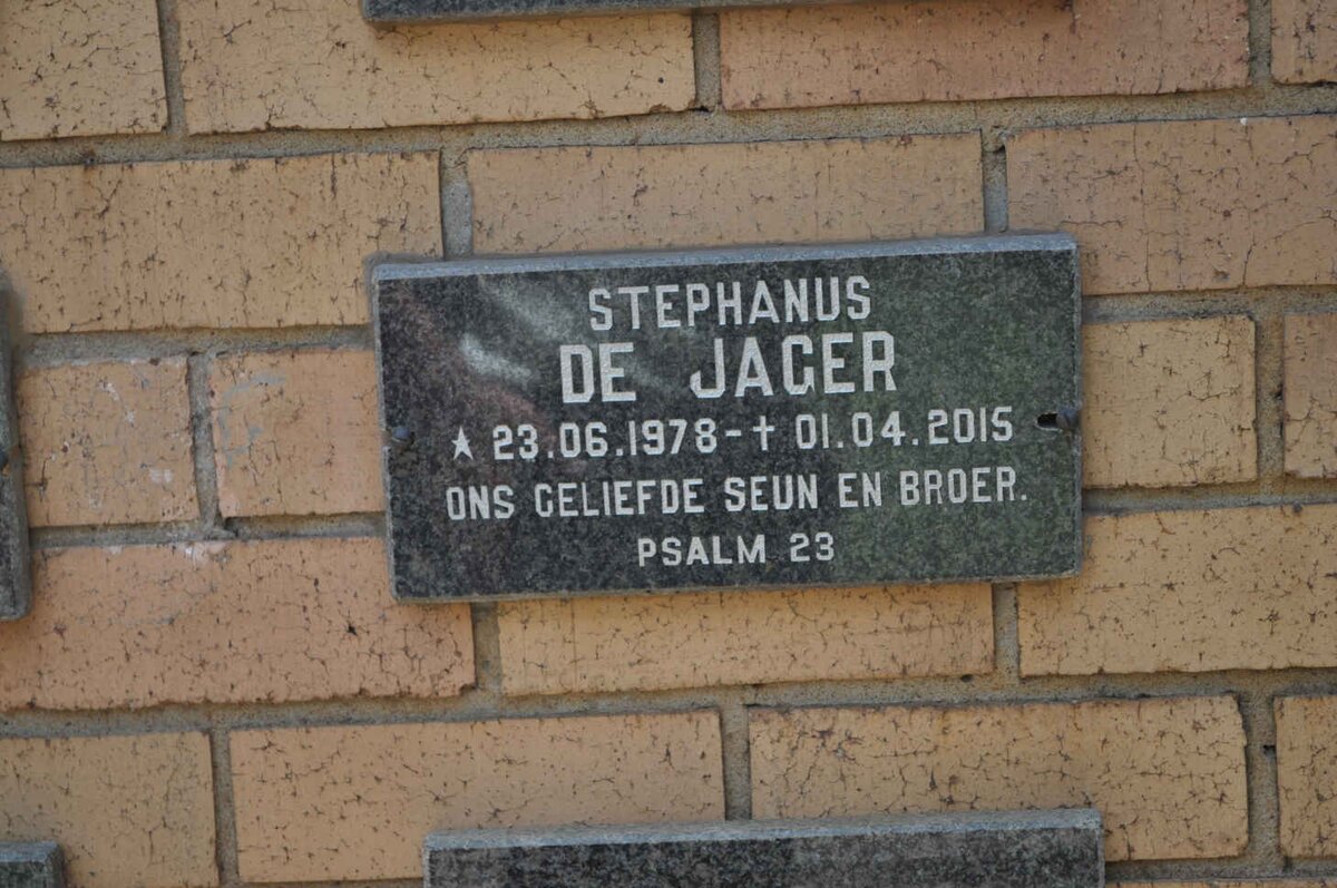 JAGER Stephanus, de 1978-2015