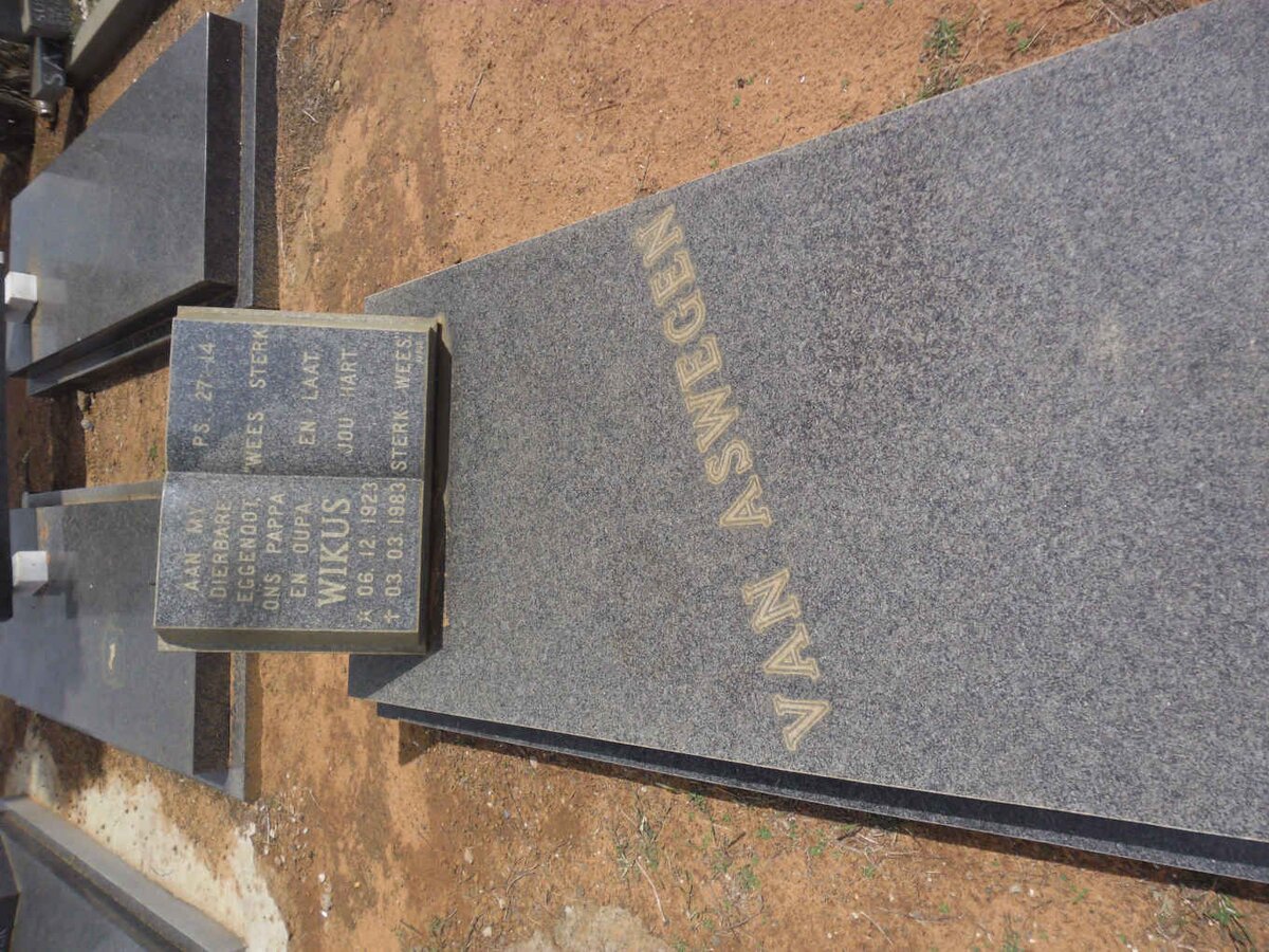 ASWEGEN Wikus, van 1923-1983