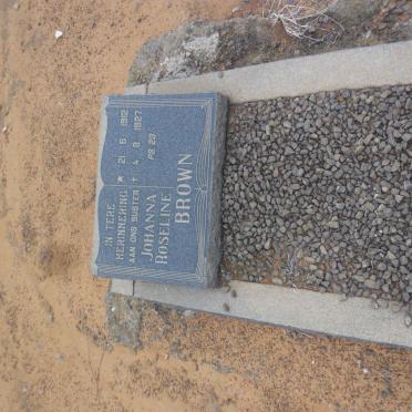 BROWN Johanna Roseline 1912-1927