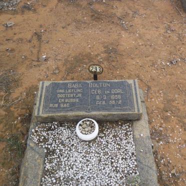 BOLTON Baba 1958-1958