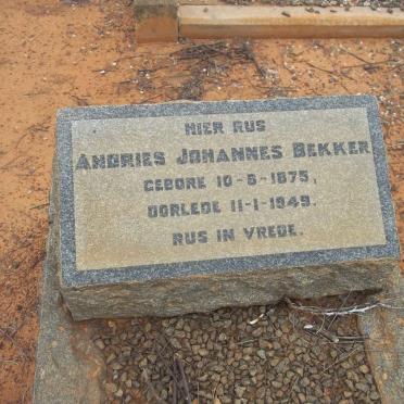 BEKKER Andries Johannes 1875-1949