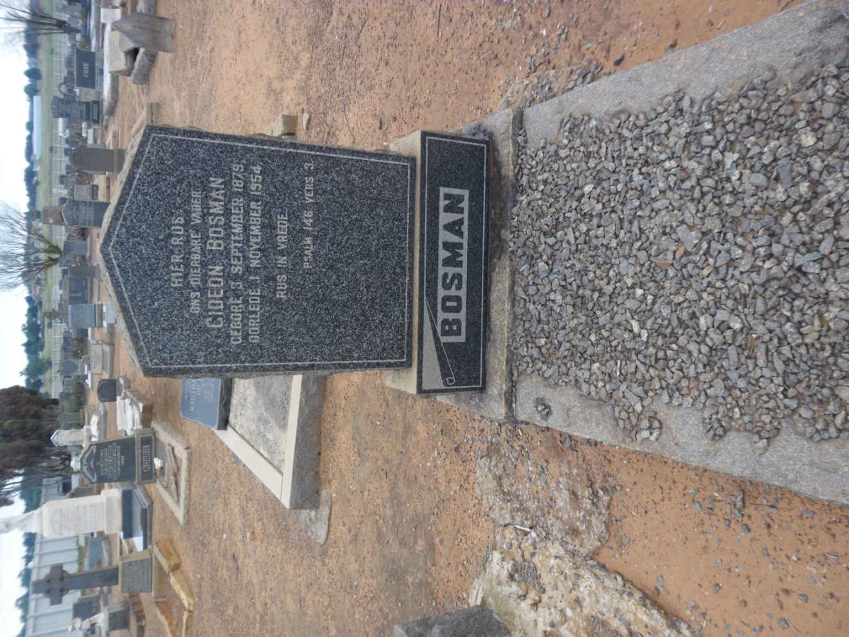 BOSMAN Gideon 1879-1954
