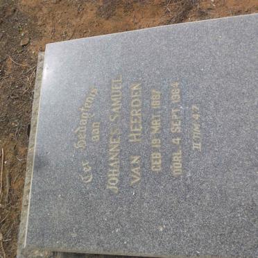 HEERDEN Johannes Samuel, van 1887-1964