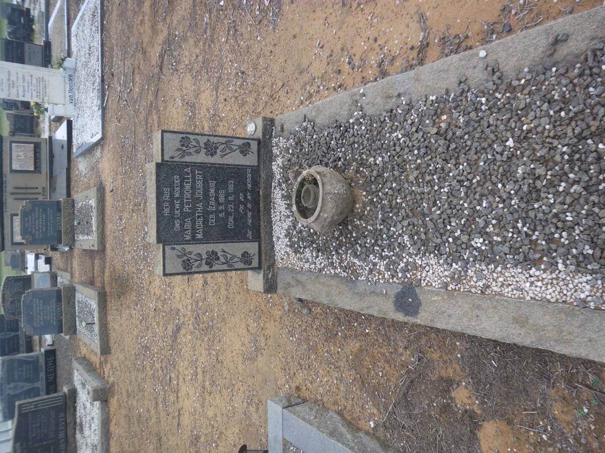 JOUBERT Maria Petronella Magretha nee ERASMUS 1885-1953